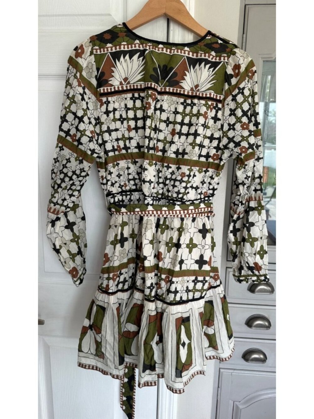 Cleobella Large Emory Front Tie Mini Dress Boho Resortwear Peasant - Picture 3 of 10